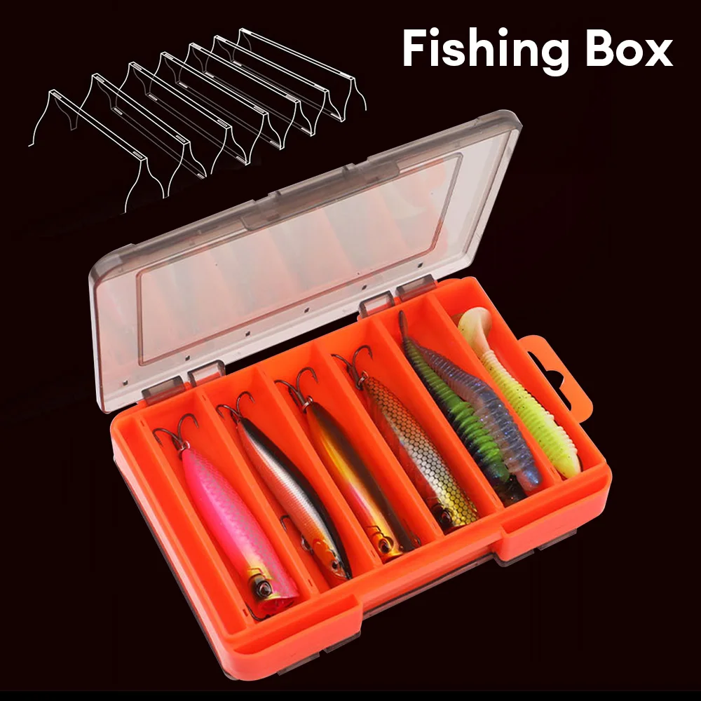 12 Compartments Fishing Tackle Box Double Sided Fishing Lure Bait Organizer Multifunctional Hook Bait Holder Fishing Tool Box