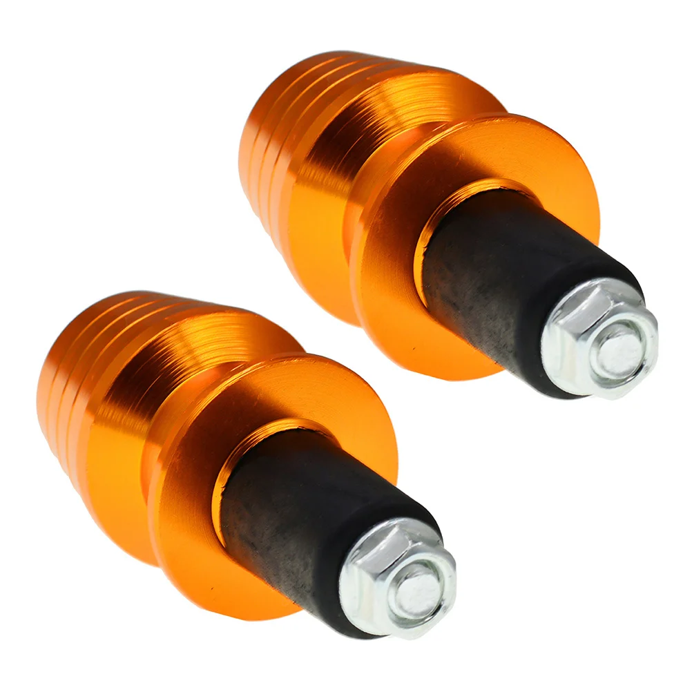 

2 pcs Universal Motorcycle Aluminum Handlebar End Caps Gold Plugs For Anti Vibration Silder Balancing Terminal Round Plug