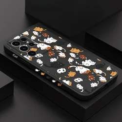 Cat Rolling Phone Case For Samsung Galaxy S25 S24 S23 S22 S21 S20 Ultra Plus FE S10 Note 20 ultra 10 9 Plus Cover