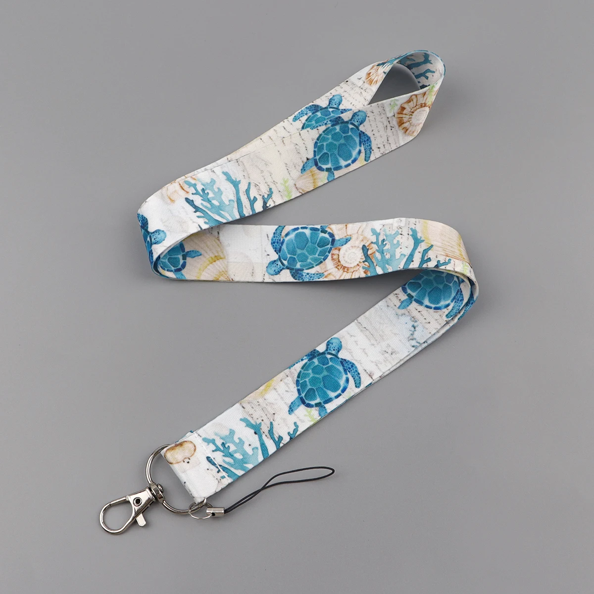 LX1378 Turtle Pattern Neck Strap Lanyards Keychain Badge Holder ID Card Pass Hang Rope Lariat Lanyard for Key Rings Accessories