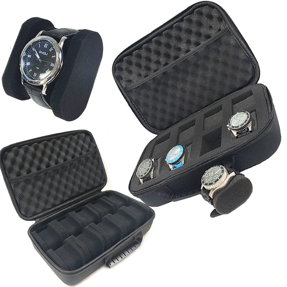 Portable Watch Box EVA Watch Storage Case Organizer Protective Safety Canvas Sponge Shockproof EVA Tool Storage Bag