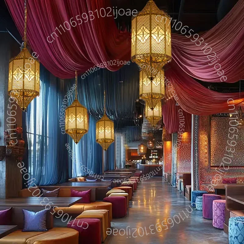 Chandelier Morocco Vintage South East Asia Personality Art Thai Club Homestay Restaurant Corridor Lighting (No Bulb)