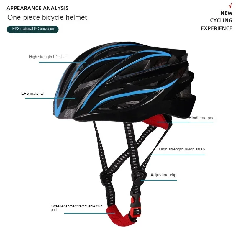 Upgraded bicycle integrated molding cycling bicycle men's and women's helmets Reduce wind resistance Lightweight safety