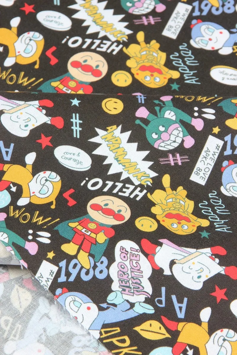 Material de costura de tela de algodón 100 japonés Anpanman para ropa de hogar de tela textil de retales DIY