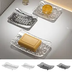 Soap Holder Drain Hole Design Non-slip Base Soap Dish Soap Tray Suitable for Home Travel Gym Bathroom Decoration