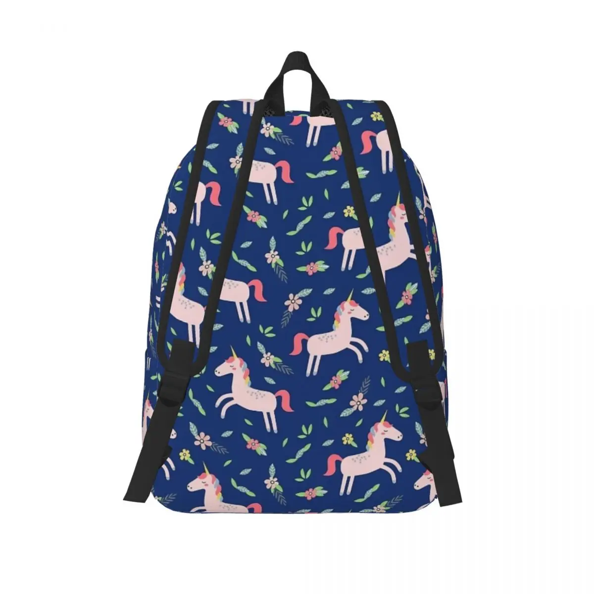 Zaino per amanti dell'unicorno per uomo donna Fashion Student Work Daypack borsa a tracolla per College blu Navy durevole