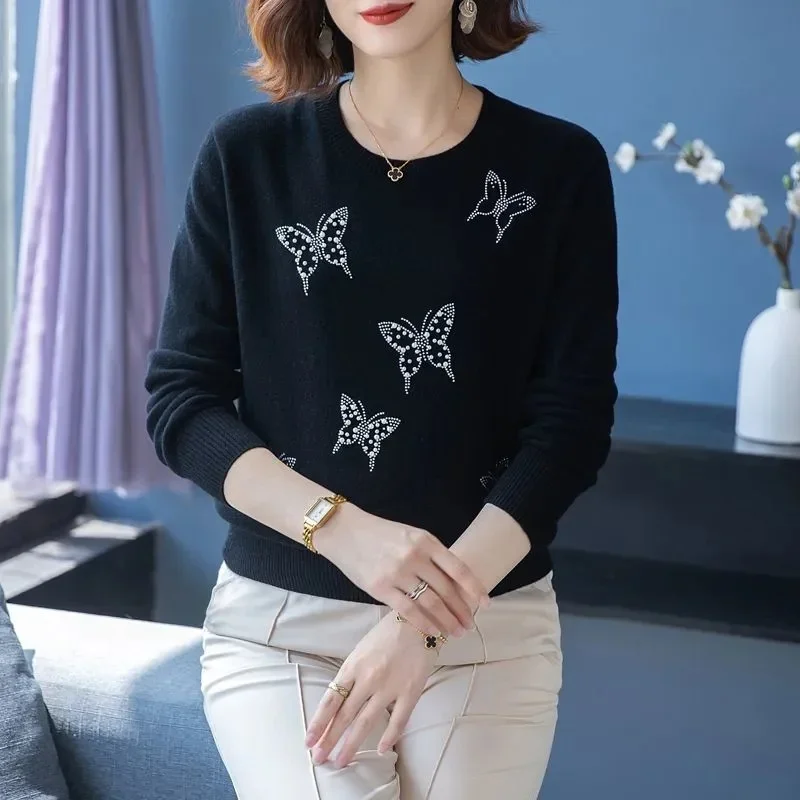 2024 Autumn Winter Sweater Women O-neck Basic Pullover Warm Casual Pulls Jumpers Korean Fashion Spring Knitwear Bottoming Shirt