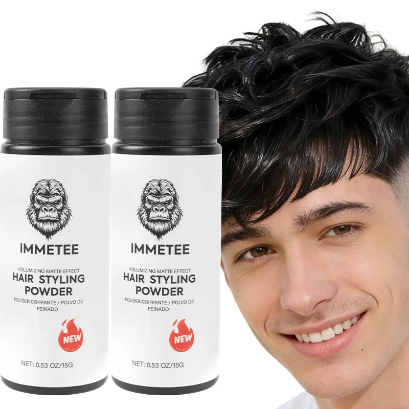 2pcs Hair Styling Texture Powder Long-Lasting Oil Control Fluffy Hair Powder Increase Hair Volume Enhancing Styling Men's