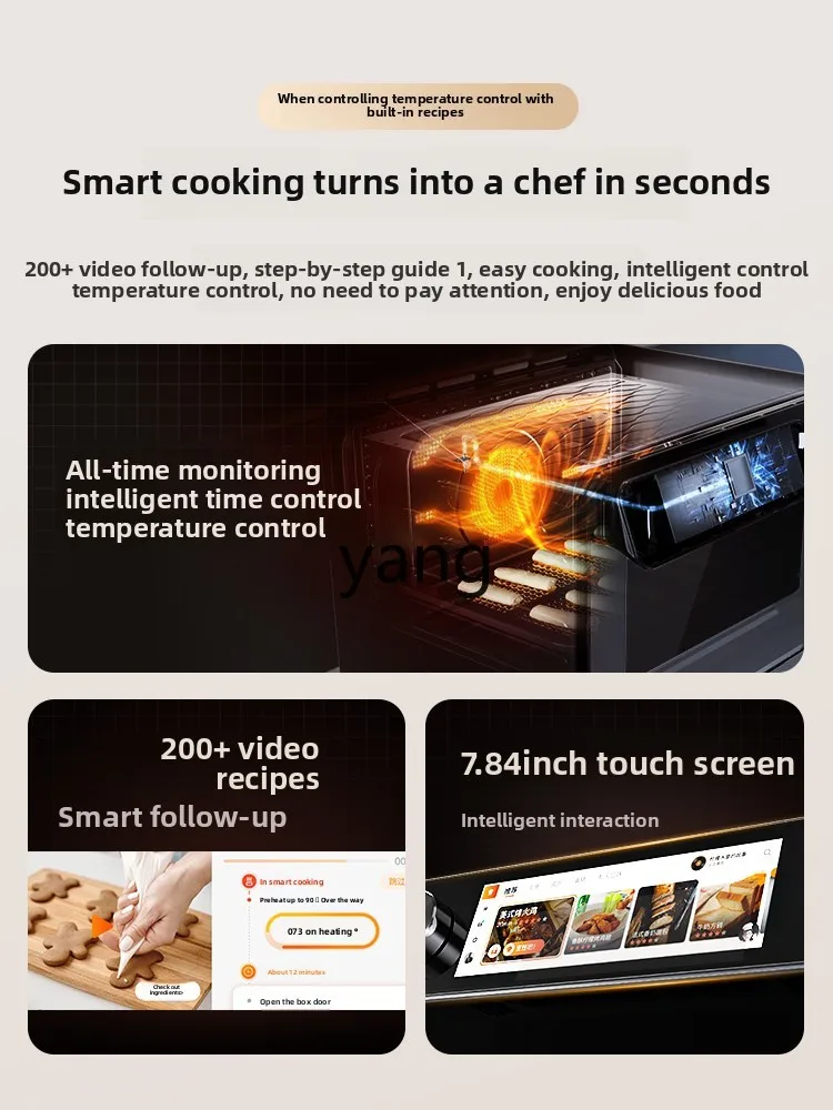 CX desktop electric steamer oven, large-capacity intelligent household steaming, baking and frying machine