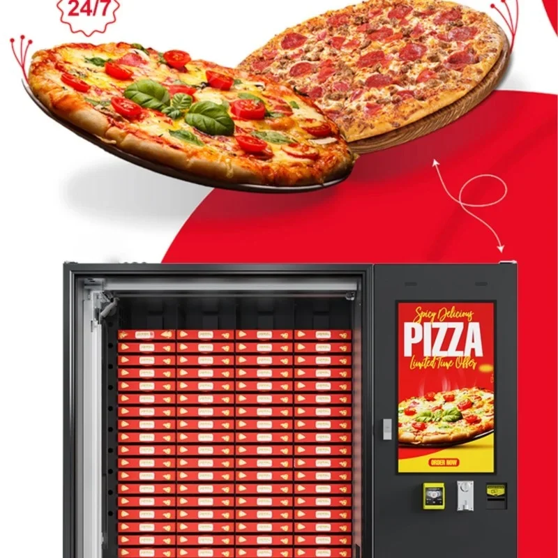 Automatic Pizza Vending Machine With Heating And Baking System Fast Pizza Making Vending