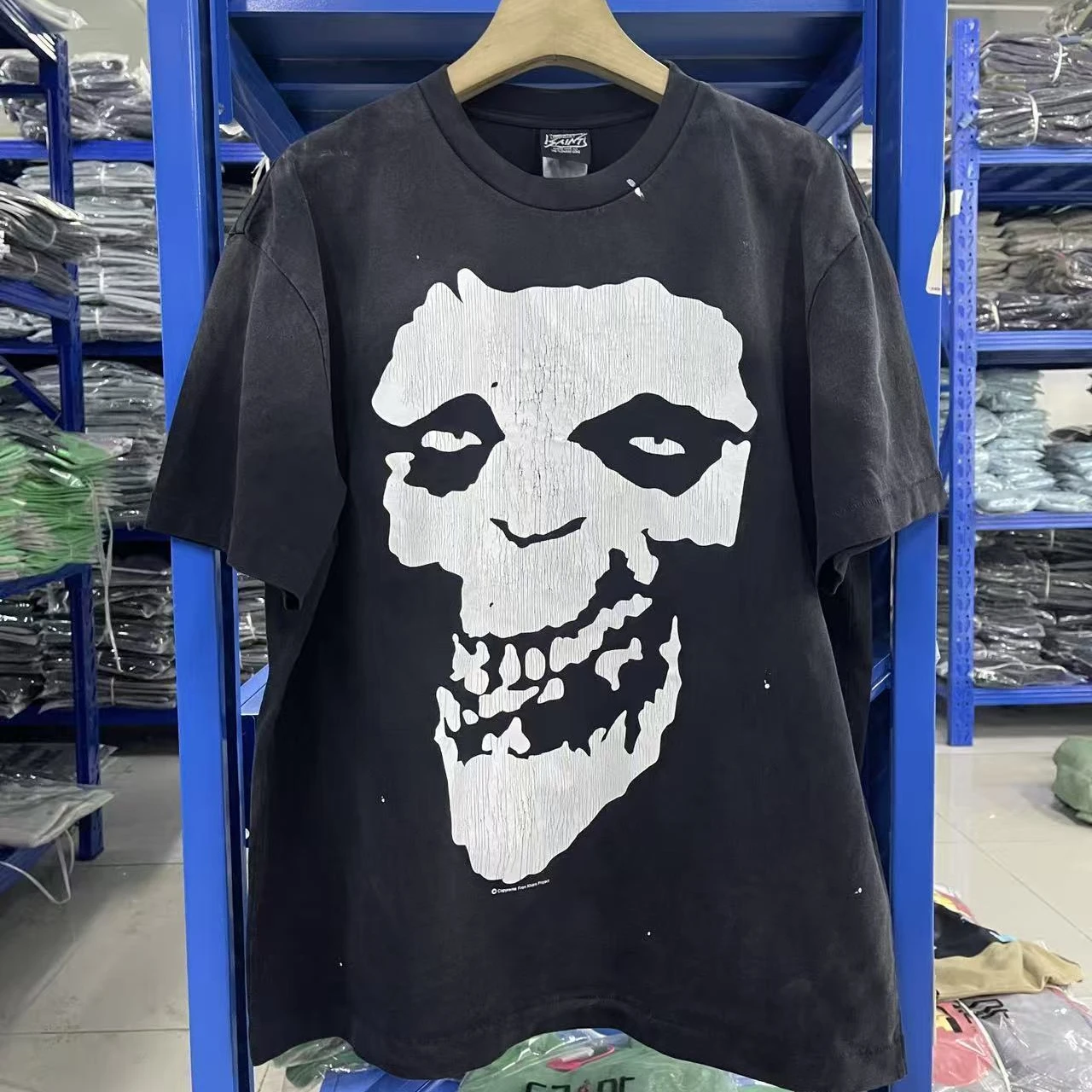Black Saint Tear Skull Print T-Shirt Men Women High Quality Top T Shirt Tee