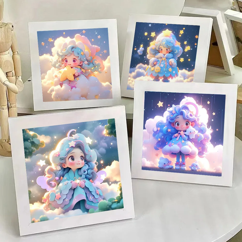 Dream Cartoon Star Nebula Girl 5D Diy Diamond Painting Full Diamond Decoration Mural Mosaic Embroidery Cross Stitch Posters