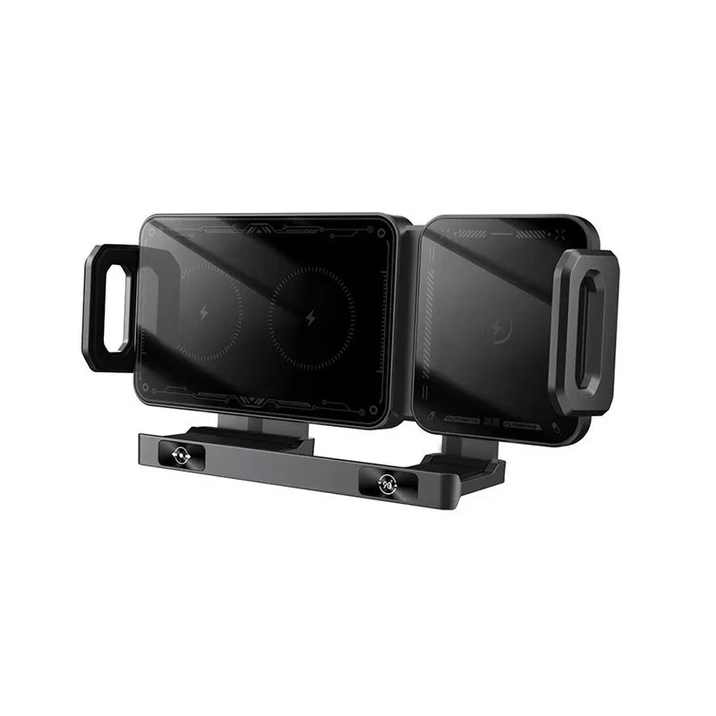 

360 degree rotating 15w wireless mobile phone holder charger 12 volt C type car clip mobile phone car holder wireless charger