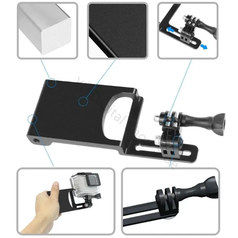 96BA Thumb Screw Camera Mount Plate, Black Metal Finger Plate for Aluminum Camera Support Parts, Carry Bags, and Daily Camera