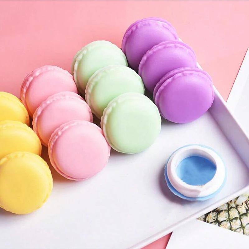 5PCS Circular Mini Storage Box Plastic Portable Macaron Candy Jewelry Earphone Cable Storage Household Classification TMZ