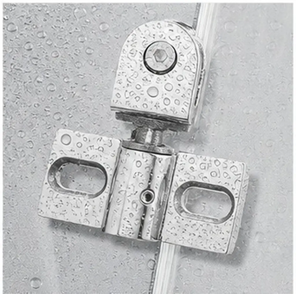 1Set Pivot Hinge for Glass Shower Doors Thickened Stainless Steel Sturdy Bathroom Hardware Modern Aesthetic Seal