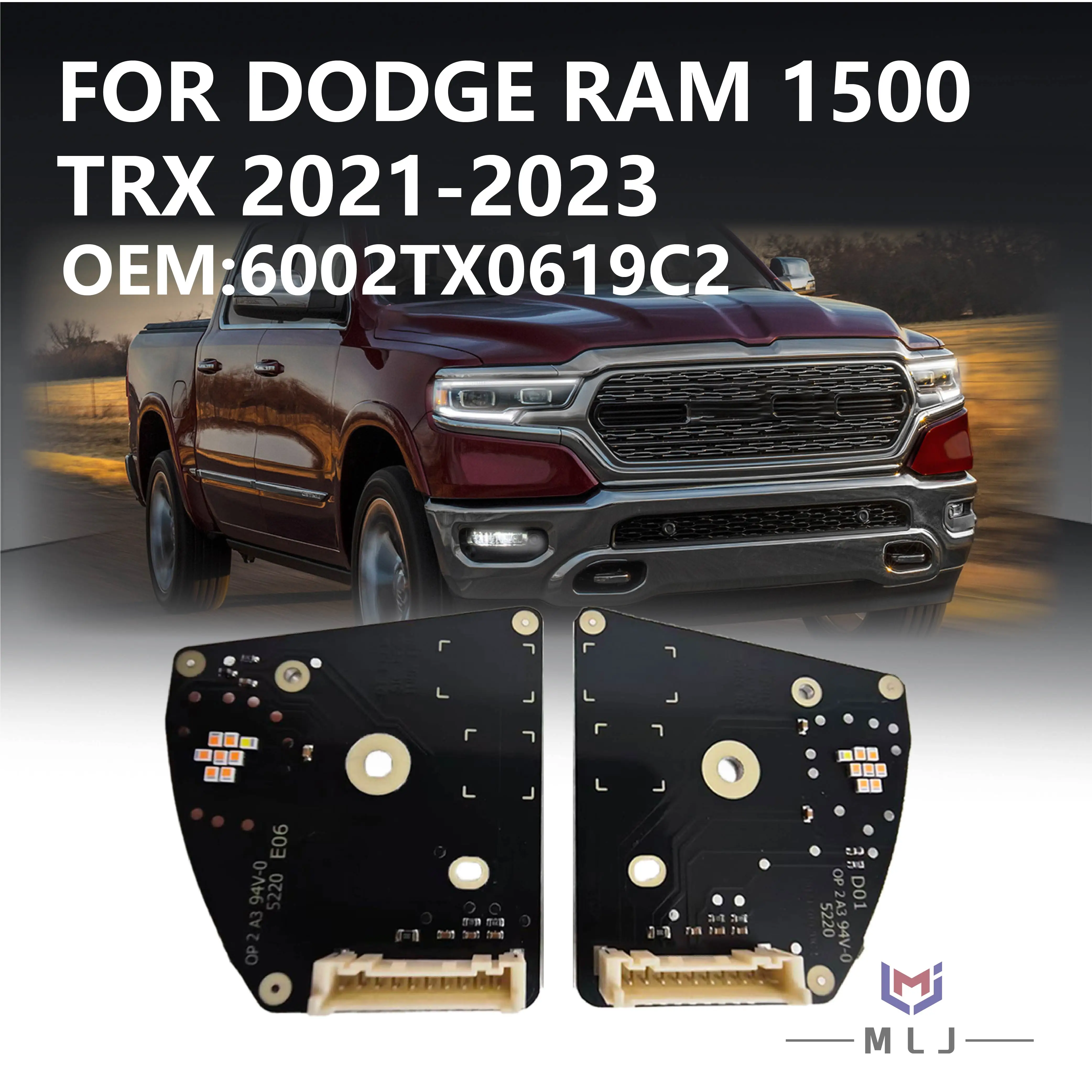 

For Dodge Ram 1500 TRX 2021 2022 2023 DRL Boards Daytime Running Light 6002TX0619C2 LED Chip Turn Signal Board Car Accessories