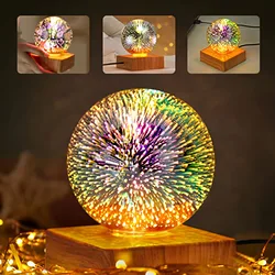 YIKEXIN 3D Christmas Romantic Atmosphere Small Table Lamp, suitable for bedroom and study room artistic decorative lighting
