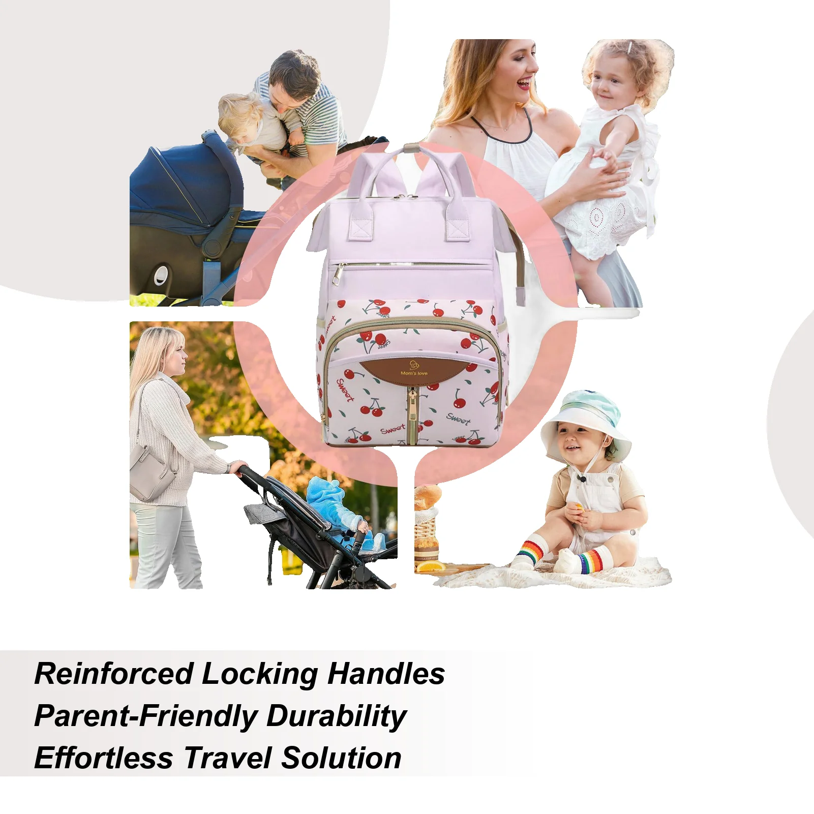 

Сумка для подгузников, рюкзак, сумка для подгузников для беременных с изолированными карманами для бутылок, сумка для детского сада с пеленальной подушечкой для папы, мамы, папы, женщин