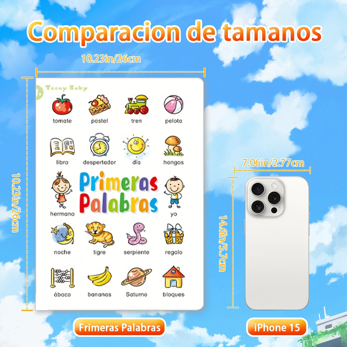 Spanish - Learning Flashcards: Cover Foods, Garden & Farm Elements Kids Learning Books in Spanish