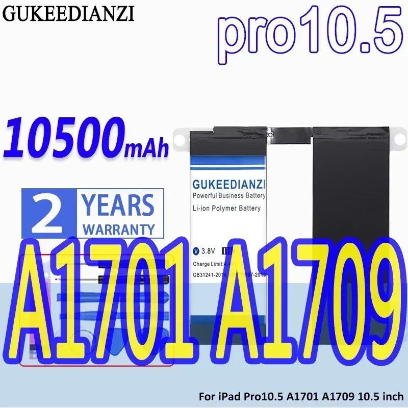 High Capacity GUKEEDIANZI Battery  10500mAh For iPad Pro 10.5 A1701 A1709 10.5 inch Tablet Batteries