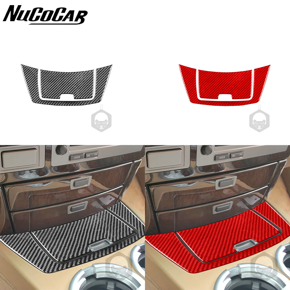 

For BMW 7 Series E65 E66 2002-2008 Carbon Fiber Centre ashtray storage Panel Cover Car Interior Accessories Decorative Stickers