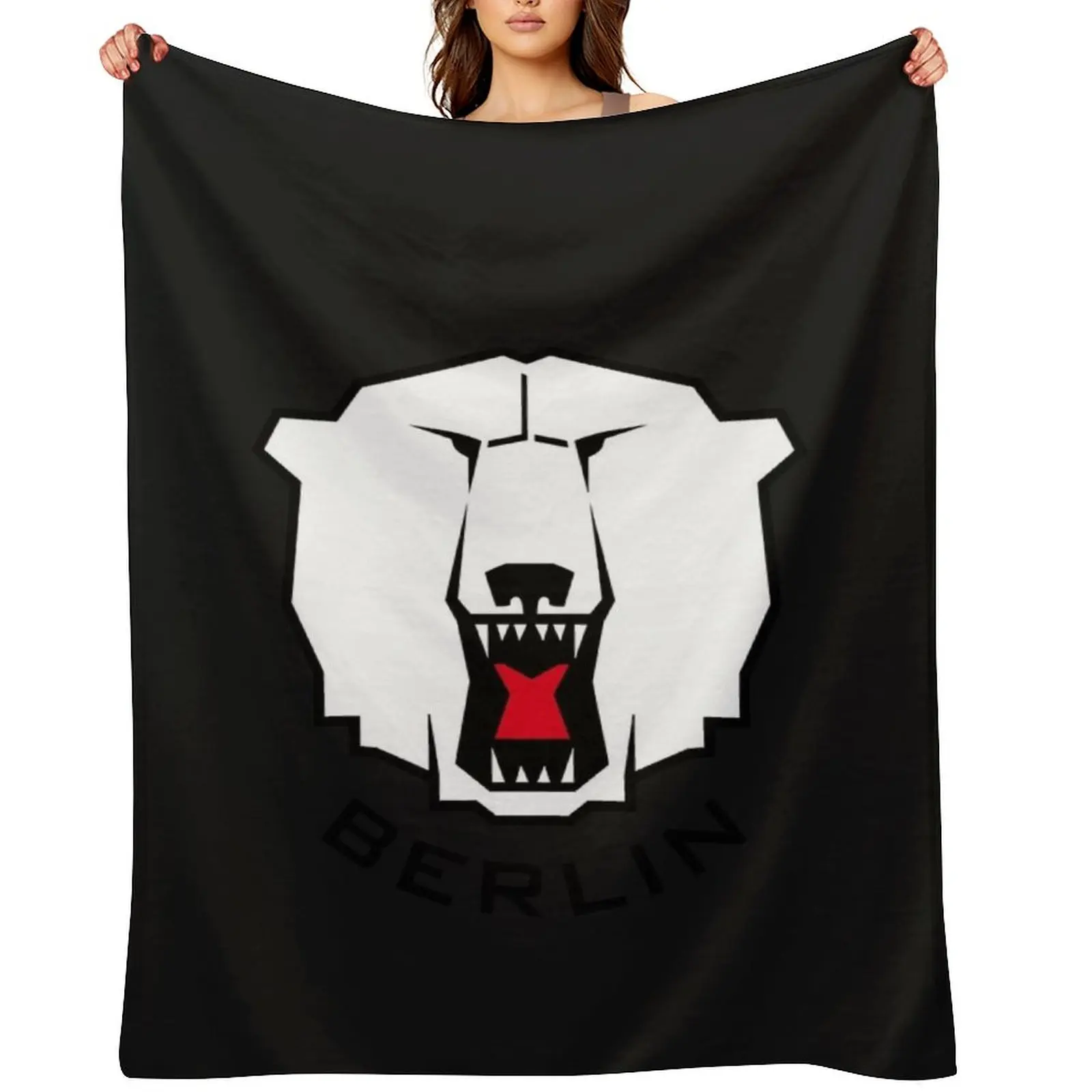

Eisbren Berlin Hockey Classic T-Shirt Throw Blanket Giant Sofa Travel Camping Weighted Blankets