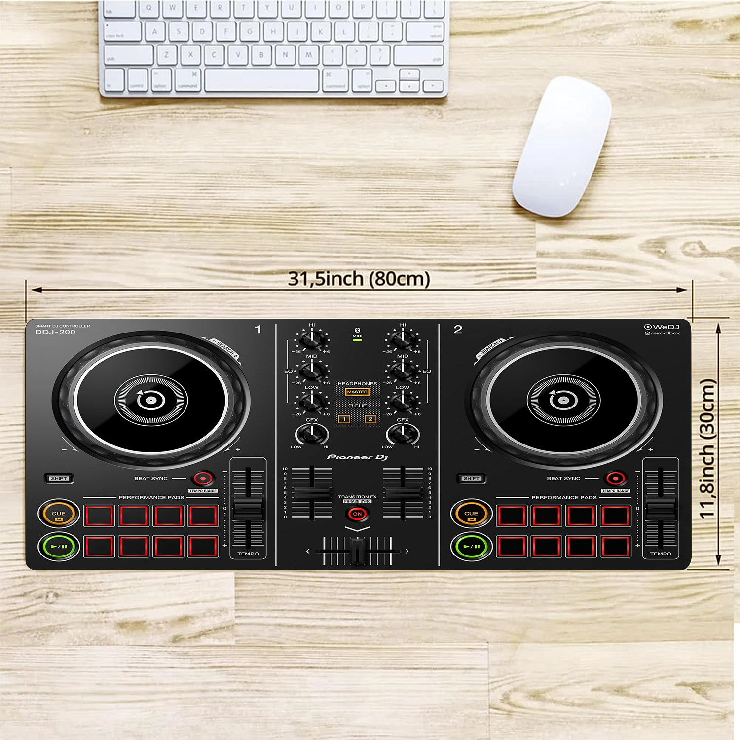 Large mouse pad Pioneer DJ smart DJ controller picture DDJ-200 console display table mat DJ disc table decoration DJ gift