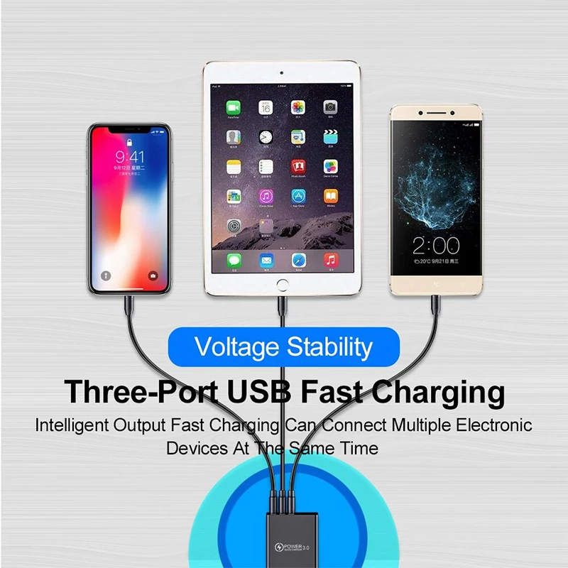 شاحن سريع مع شاشة رقمية للأندرويد ، محول طاقة عالمي سريع ، 2.4 أمبير USB صغير ، قابس حائط ، QC3.1 ، 25 واط #5