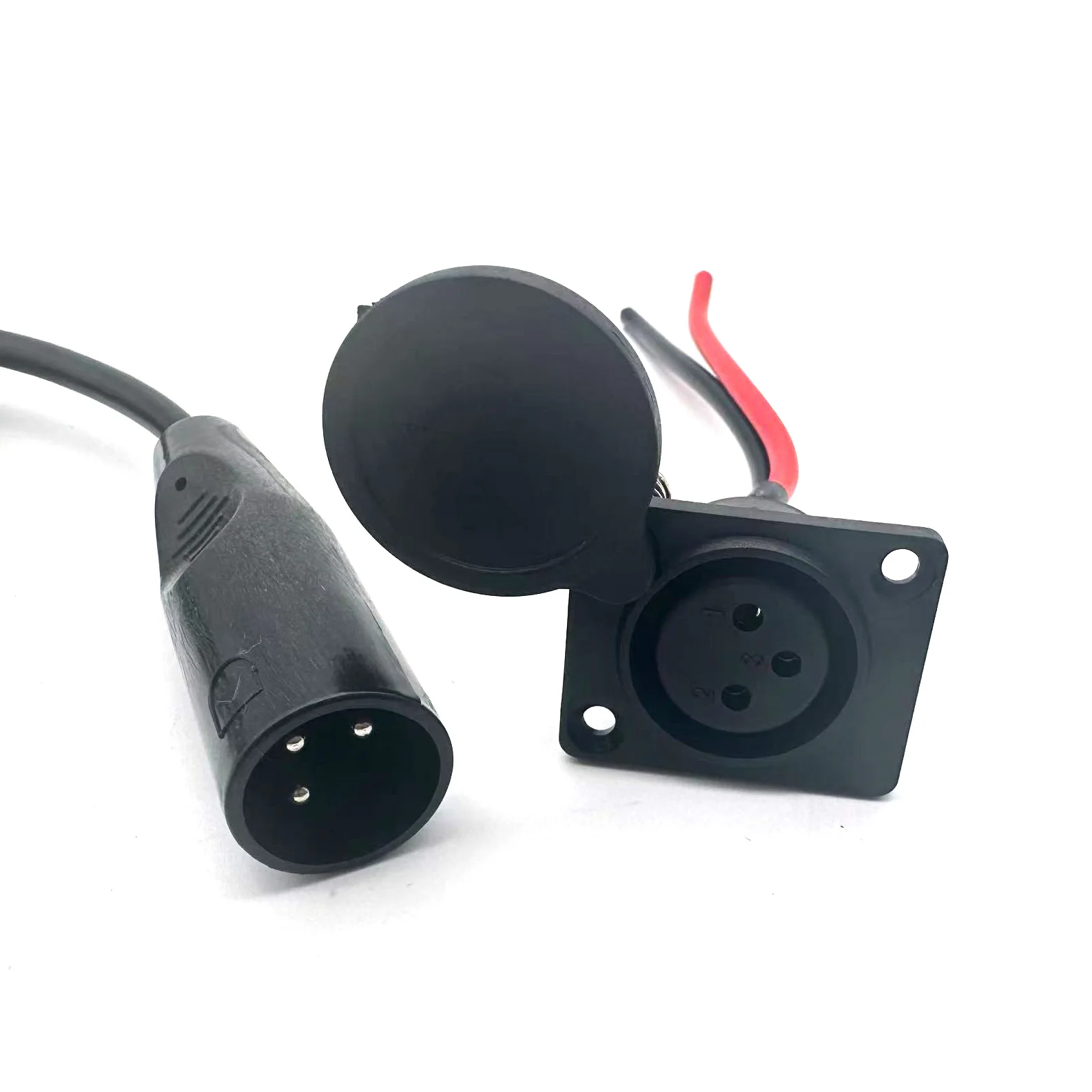 

3Pin XLR Lithium Battery Charger Port Inline Plug Adapter Connector Jack Socket For E-Wheelchair Electric Scooters Parts E-Bike
