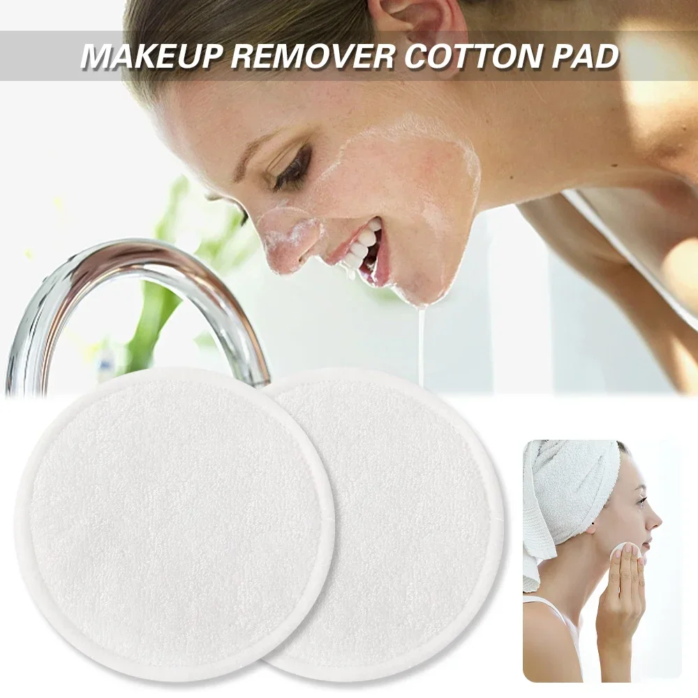 10pcs Reusable Bamboo Cotton Makeup Remover Pads Washable Rounds Cleansing Facial Cotton Make Up Removal Pads Tools 1/5/10pcs