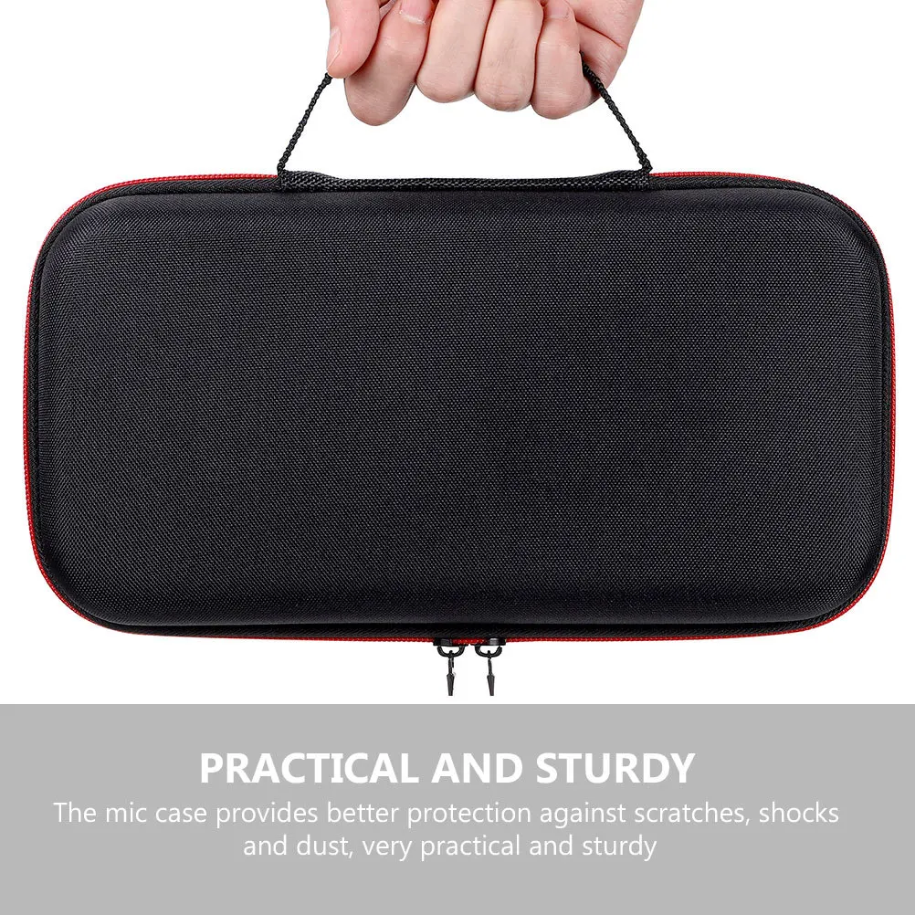 

2Pcs Wireless Microphone Carrying Case Portable Handheld Mic Storage Bag Eva Material Durable Zipper Travel Bag