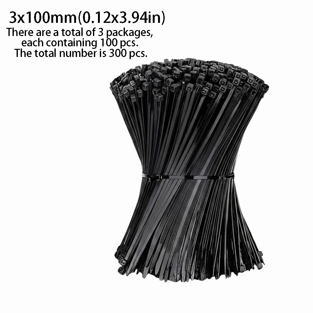 Attaches de câbles résistantes aux UV, robustes, détachables, en nylon plastique, multicolores, à ha