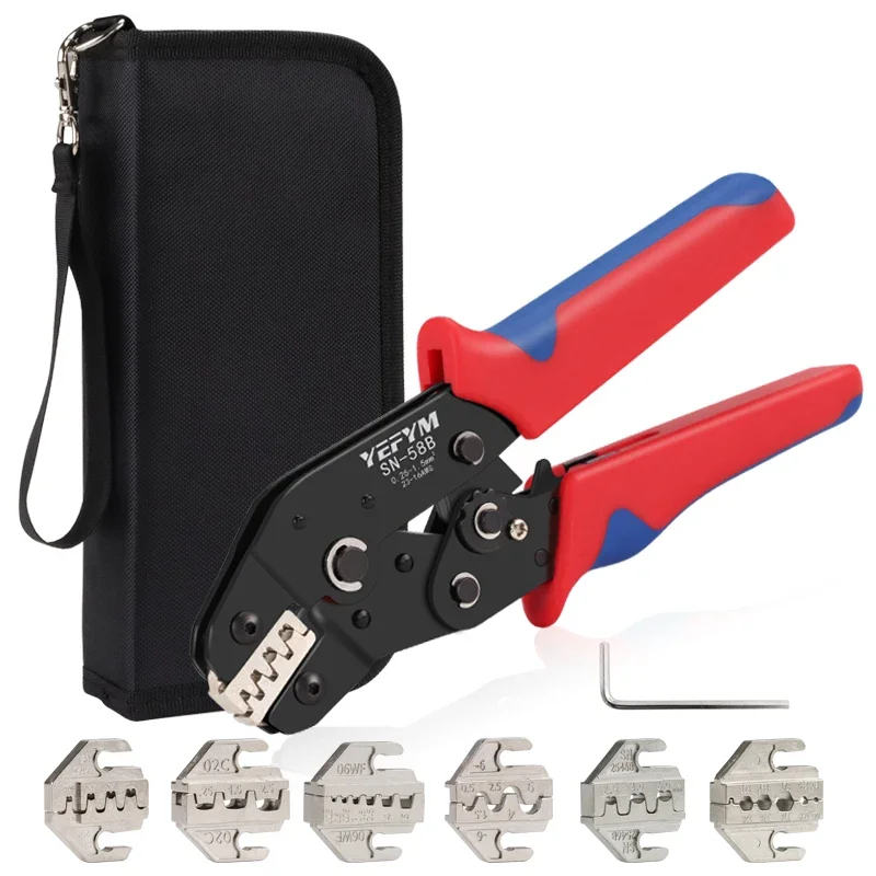 Crimping Tools SN-58B Pliers Interchangeable Jaw For XH2.54/DuPont2.54/2.8/4.8/6.3/ Non-Insulated/Ferrule Terminals Ratcheting