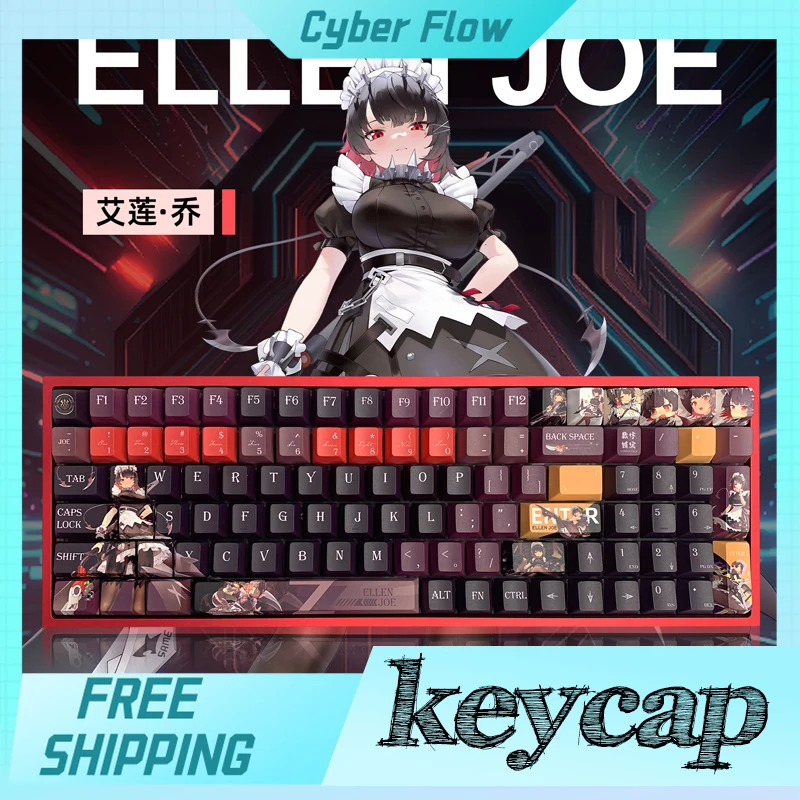 

Эллен Джо Keycap Key аниме Keycap Pbt Cherry Keycap Тепловая сублимация индивидуальный милый Keycap для 61/68/75/84 клавиатуры подарки