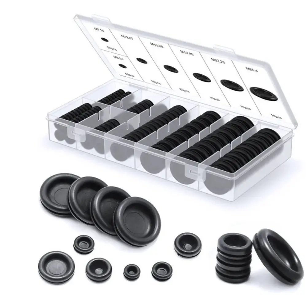 Professional Rubber Grommets Set Electrical Cable Gaskets For Panel Protection Sealing Automotive Repair Tool Supplies