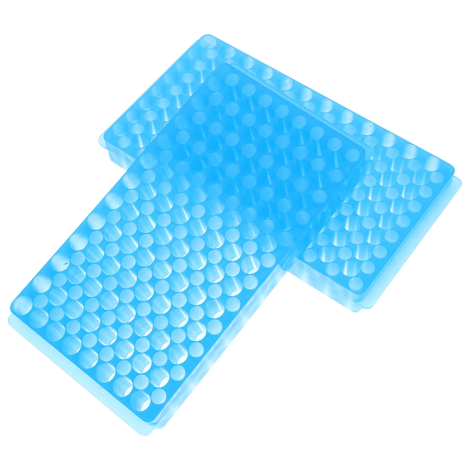 

2pcs Test Holder Rack Reusable Laboratory Tube Organizer 96 Holes Plastic Sampling Tube Stand For Lab Storage
