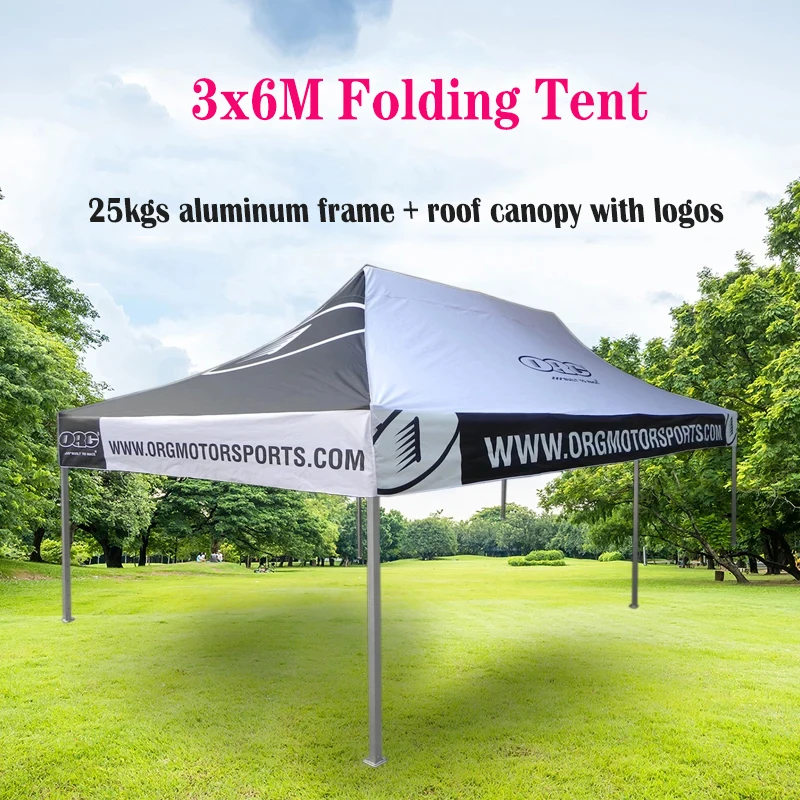 

10FT*20FT Folding Tent Outdoor Aluminum Gazebo With Durable Fabric Full Logo Printing Customized Logos For Business Promotion