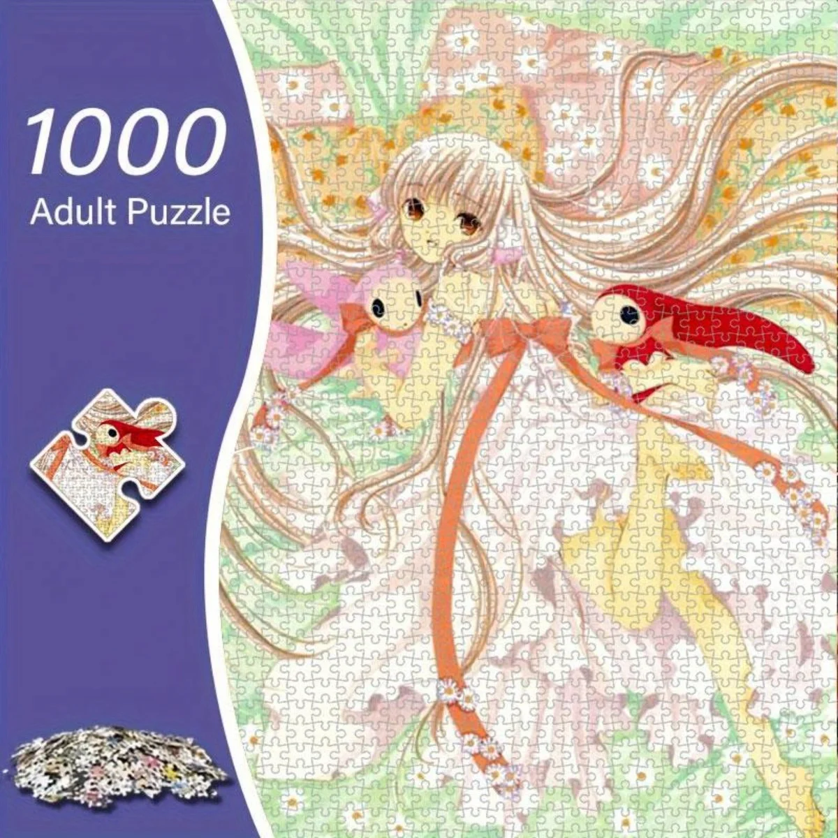 

Anime Fairy with Magical Creatures Art Jigsaw Puzzle Adult Fantasy Theme Intellectual Game Home Leisure Decorative Puzzle Toy