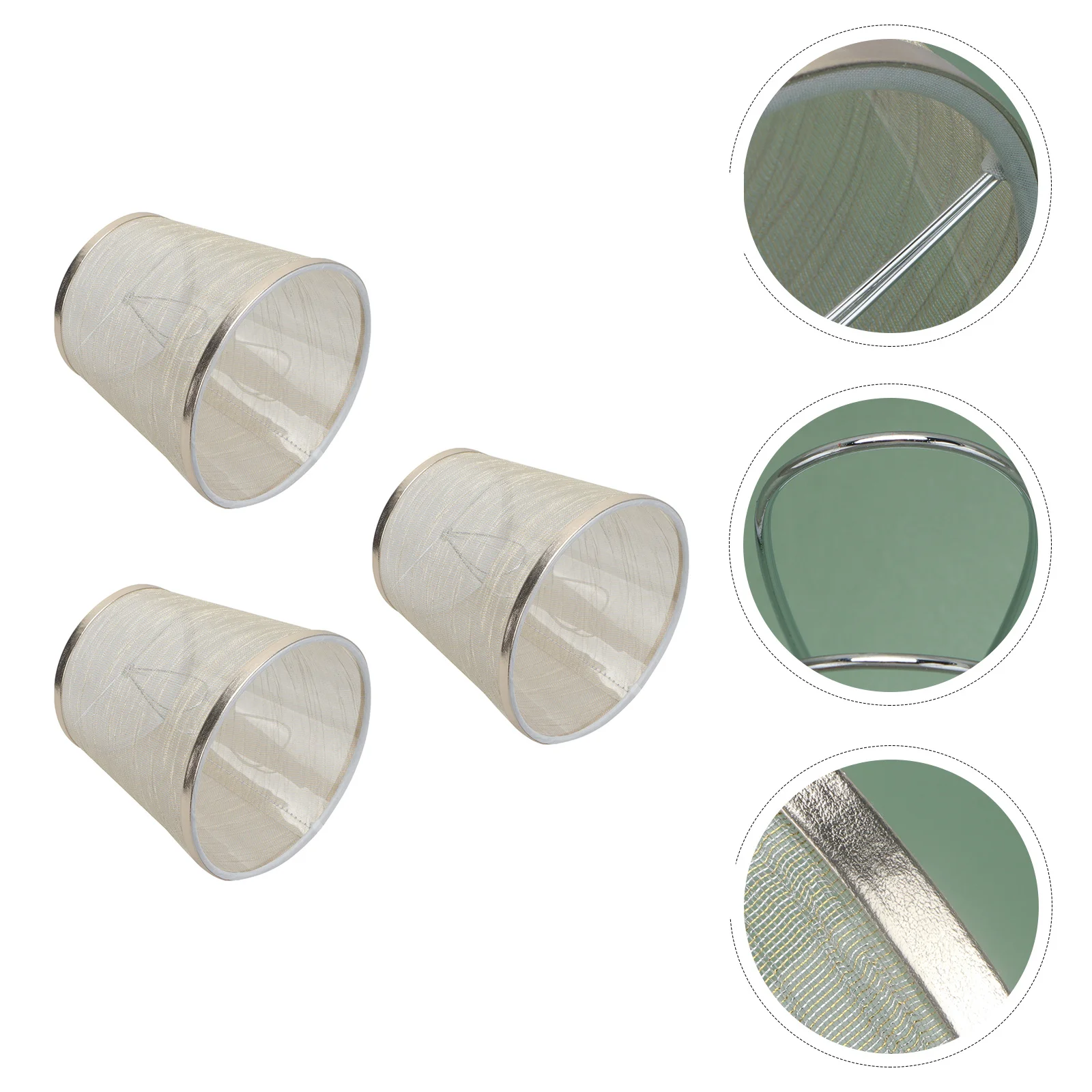 

3 pcs Cloth Bubble Lamp Shade For Ceiling Light Dust Proof Bedroom Living Room Decor Lamp Cover Household Gauze Lighting