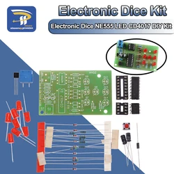 Electronic Dice NE555 LED Module CD4017 DIY Kit 5mm Red LED 4.5-5V LED Dice Parts Fun Breadboard Diy Electronic