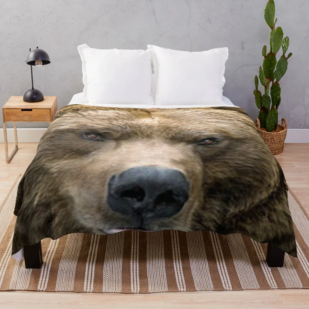 

Brown Bear Throw Blanket Blankets For Baby Softest christmas gifts funny gift Blankets