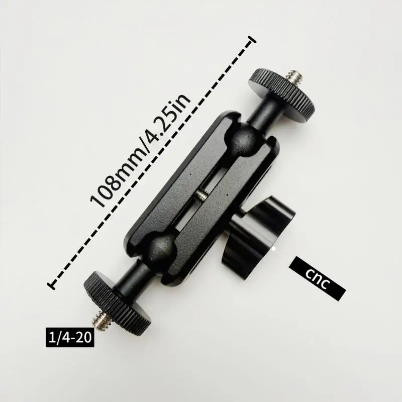 Two-Ball-Head Camera Mount with 360-Degree Adjustment, 1/4