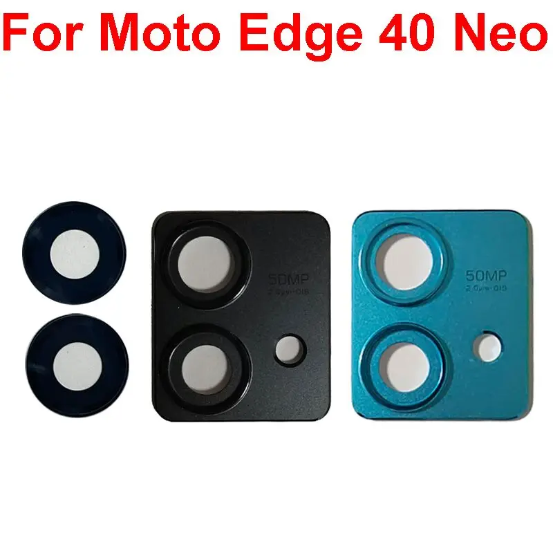 Rear Camera Lens Frame Cover For Motorola Edge 40 Neo Back Camera Glass Lens Frame Cover Holder Replacement Repair Parts