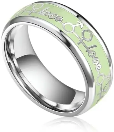 Anillo para pene de acero inoxidable FST de 1,18 pulgadas que brilla en la oscuridad, estimula los testículos, anillo para pene retardante de eyaculación, aumenta el orgasmo largo