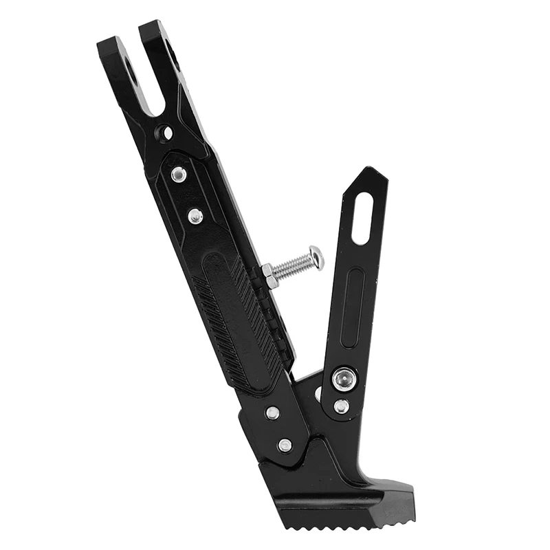 Soporte Universal para motocicleta, soporte lateral, soporte de pie, trípode lateral ajustable, soporte de estacionamiento de aleación, 1 ud.