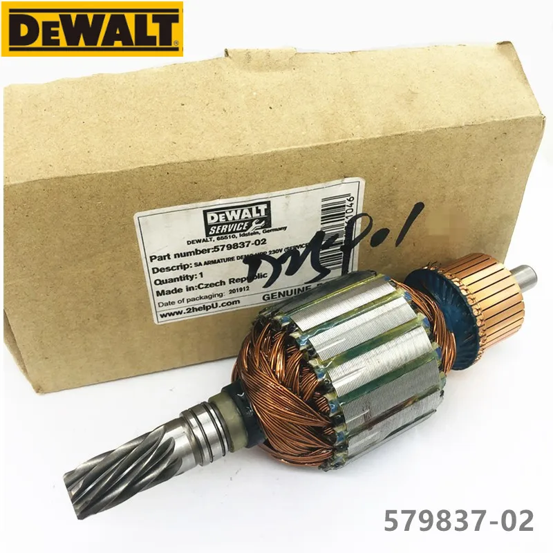 230V ARMATURE Rotor 579837-02 Replace For Dewalt NA246449 D25941K D25940K D25900K D25901K D25902K