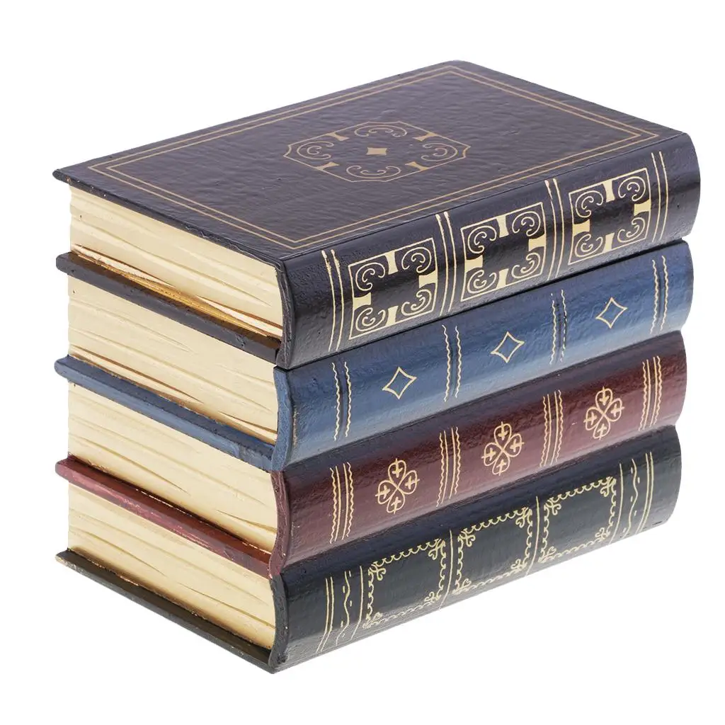 Multifunctional Holder Box Vintage Design Simulated Books Jewelry Storage