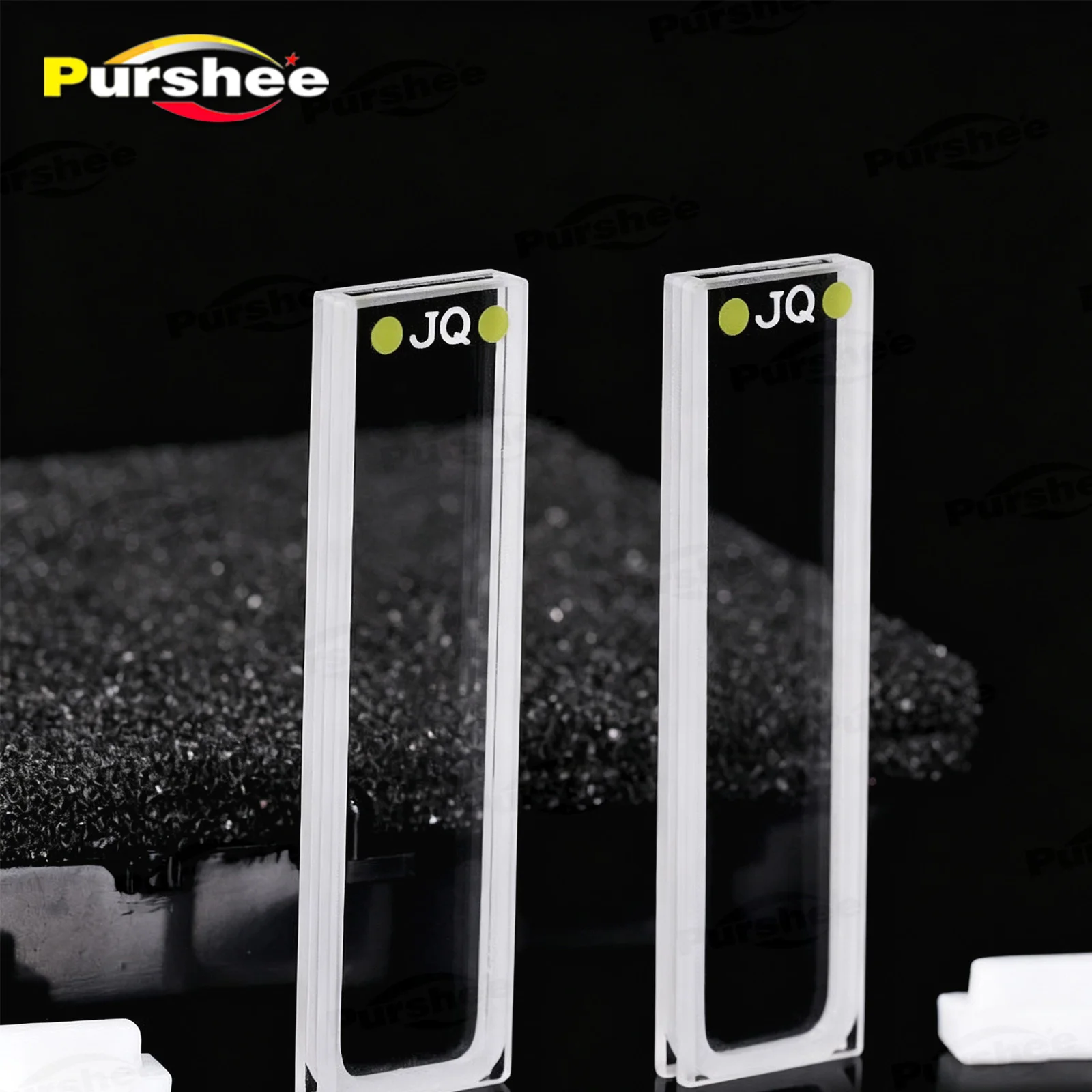 2 Stück 1 mm Quarz-Standardküvette, 2 klare optische Seiten, 350 µl, UV-transparente Spektralphotometer-Probenzelle, hohe Lichtdurchlässigkeit. – Detail 6