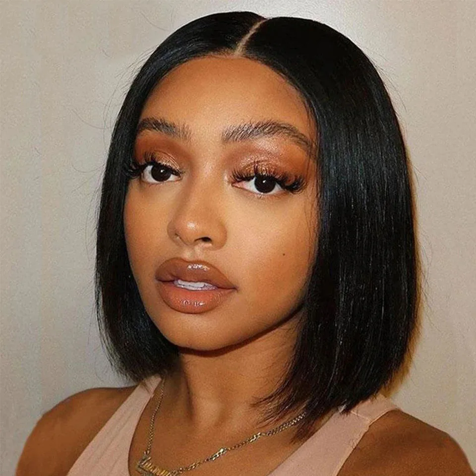 

16Inch Bob Wig Human Hair Lace Front Wigs Human Hair Glueless Wigs Human Hair 13x4 Hd Transparent Straight Lace Frontal Bob Wigs